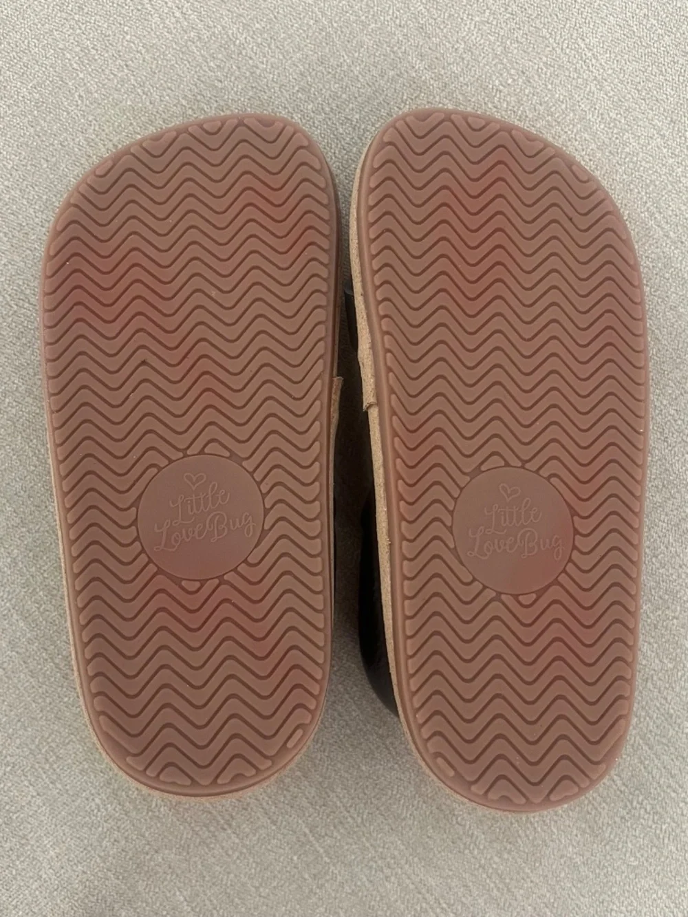 NEW Little Love Bug Leather Sandals Black Size 9